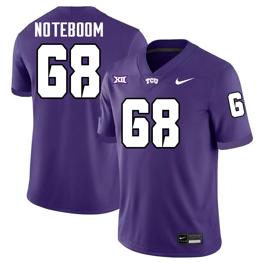 #68 Joe Noteboom TCU Jersey,Texas Christian University Horned Frogs Football Jersey-Purple